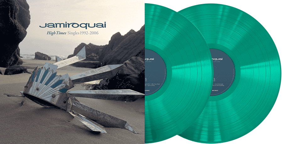 Image of Artwork for Jamiroquai's High Times: Singles 1992-2006 (Green Marbled 2LP)